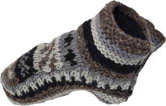 Gheri Womens Handknitted Fleece Lined Wool Ankle Slipper Socks H