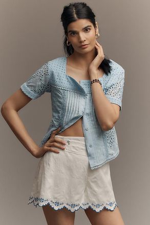 Conditions Apply Petite Lutana Short-Sleeve Blouse