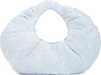 Naked Wardrobe Mini Sequin Top Handle Bag in Soft Blue at Nordstrom