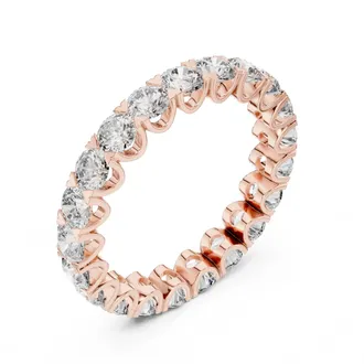 Vir Jewels 3 cttw Lab Grown Diamond Eternity Ring Wedding Band in 14K Rose Gold For Women