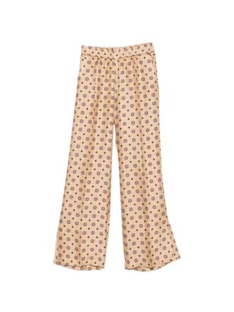 Alberto Biani Womens Printed Silk Trousers