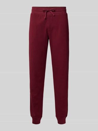 Tommy Hilfiger Regular Fit Sweatpants aus reiner Baumwolle in Bordeaux, Größe XXL