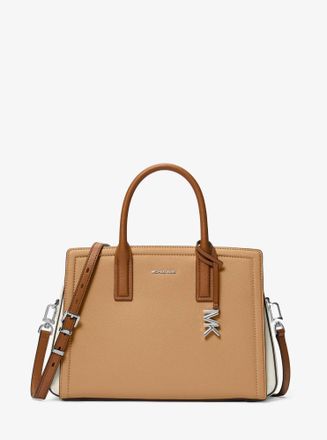 Michael Kors Laila Medium Color-Block Leather Satchel