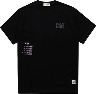 CAT Rimpull T-Shirt - Heren - T-shirts - Zwart - L - Katoen - Tops
