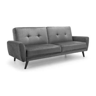Julian Bowen Monza Sofa Bed In Dark Grey Velvet - Julian Bowen | TJ Hughes