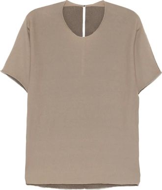 Label Under Construction T-shirt in cotone - Marrone