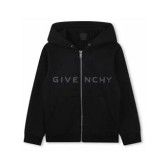 Givenchy Kids Sweatshirts, male, Black, 13 Y, Hooded Zip Cardigan