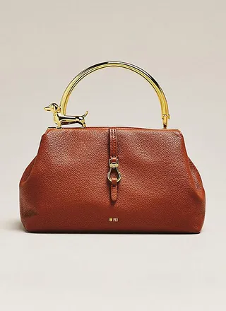 JW PEI Bruna Dachshund Metal Top Handle Satchel