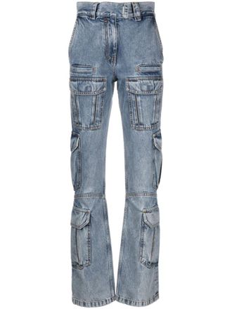 Givenchy Blue Straight High Rise Jean