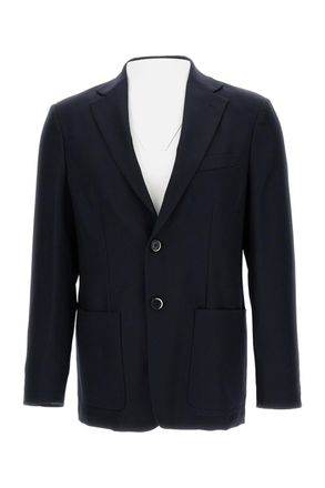 Barena Tailored Wool Blend Barena Jacket with Classic Notch Lapel