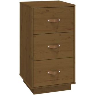 vidaXL Bedside Cabinet Honey Brown 40x40x75 cm Solid Wood Pine Vidaxl