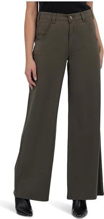 Kut from the Kloth Meg-high Rise Wide Leg Womens Clothing Olive : 14 29, Cotton/Lyocell/Spandex