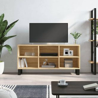 vidaXL Vidaxl - Mueble De Tv Madera De Ingenier&iacute;a Roble Sonoma 103,5x30x50 Cm