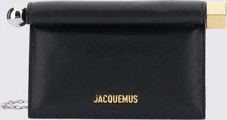 Jacquemus Mini borsa Rond Carr&eacute; in pelle liscia con logo metallico