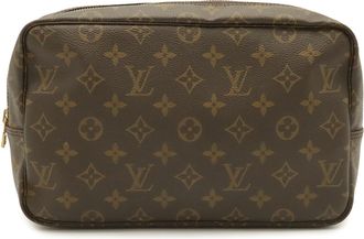 Louis Vuitton Brown Monogram Canvas Clutch Bag Pouch (Pre-Owned)