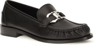 Ferragamo Womens Leather Loafers Black Calf Bos Taurus