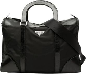 Prada Pre-owned Vintage Nylon Shoulder Bag - Dames - Vintage Handtas - Zwart - ONE Size - Nylon - Vintage