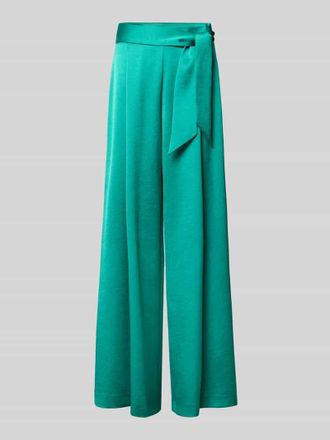 Marc Cain Relaxed Fit Anzughose aus Satin in Smaragd, Gr&ouml;&szlig;e 34