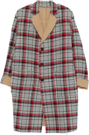 R13 Cappotto tartan - Grigio