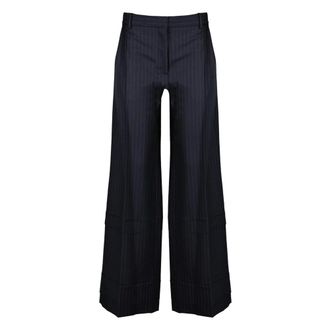 Khaite Linden Pant - female - Khaite - Wide Trousers - Blue - 2XS - Trousers