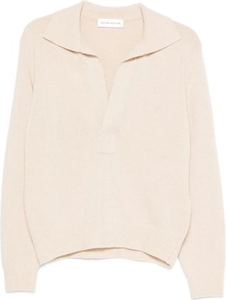 Victoria Beckham V-neck Knitwear - female - Victoria Beckham - V-neck Knitwear - Beige - M - Knitwear