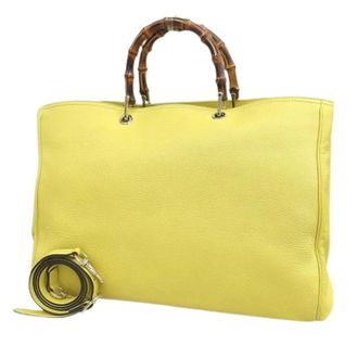Gucci Bolso Tote Pre-owned de Bamb&uacute; Vintage - Pre-owned - Mujer - Amarillo - ONE SIZE