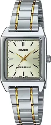 Casio Womens Two-Tone Stainless Steel Analog Watch Champagne Dial - LTP-V007SG-9EUDF