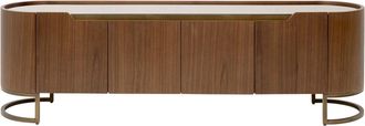 Kare Design Mueble de tv 2 puertas y 2 cajones de madera marr&oacute;n