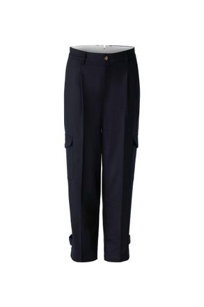 Oui Womens Cargo Trouser Pants In Dark Blue