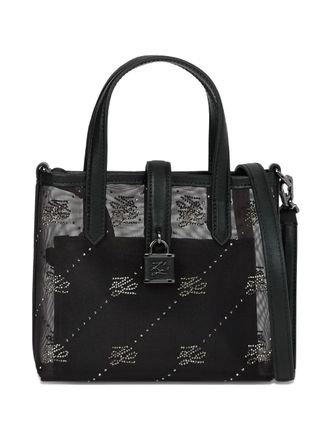 Karl Lagerfeld logo-embellished tote bag - women - Leather/Polyester - OS - Black