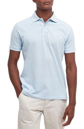 Barbour Lightweight Sports Piqu&eacute; Polo in Chambray Blue at Nordstrom, Size Large