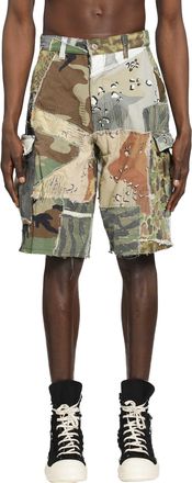 Gallery Dept. Retouche Camo Patchwork Cargo Shorts
