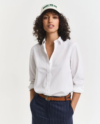 GANT Women Regular Fit Classic Poplin Shirt (36) WHITE