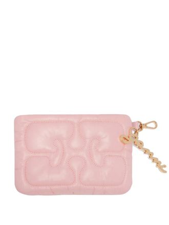 Ganni logo-charm wallet - unisex - Fabric - One Size - Pink