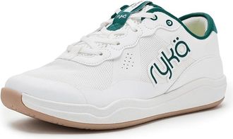 Ryk&auml; Court Agility Cross Training Womens Running Shoes White/Ocean Green : 9.5 B - Medium, Textile