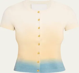 3.1 Phillip Lim Short-Sleeve Ombr&eacute; Cardigan