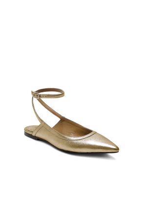 Free People Womens Jules Point Flat In Gold