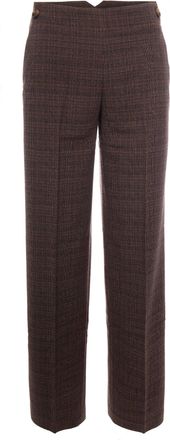 Liu Jo Tartan Straight Classic Polyester-Blend Straight-Leg Pants