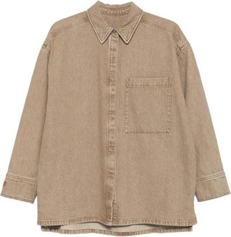 By Malene Birger Derris Shirt - Dames - Spijkeroverhemden - Beige - XS - Katoen - Overhemden
