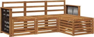 vidaXL Conjunto De Sof&aacute;s De Exterior 4 Uds. Natural Vidaxl