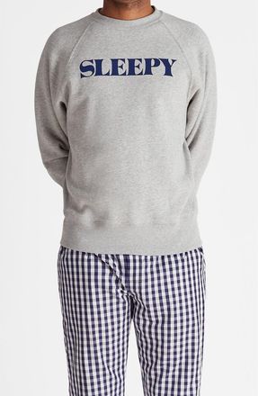 Sleepy Jones Logo Sweatshirt in Heather Grey at Nordstrom, Size X-Small
