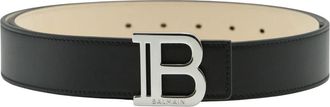 Balmain Elegante Leren Riem - Heren - Riemen - Zwart - 105 CM - Accessoires