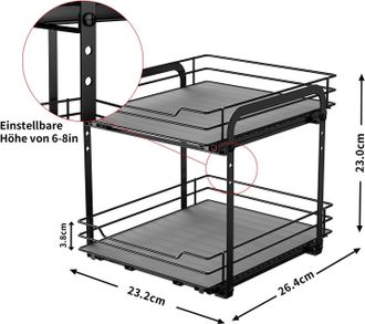 OEM Almacenamiento Y Organizaci&oacute;n De Cocina, Caj&oacute;n De Cocina De 2 Niveles, Almacenamiento De Especias De Altura Ajustable, Almacenamiento Para Armarios De