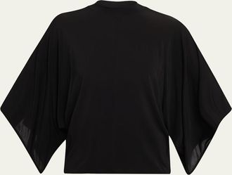 House of Dagmar Stretch Jersey Kimono-Sleeve Top