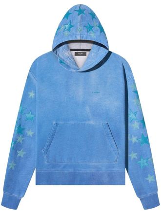 Amiri Felpa con stampa effetto vernice - Blu