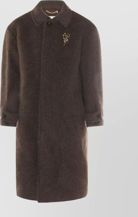 Golden Goose long sleeve coat with buttoned cuffs and chain