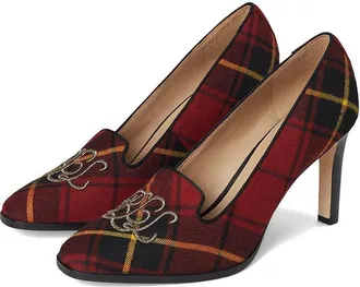 Lauren Ralph Lauren Corah Pumps Womens Sandals Black/Red/Black : 7.5 B - Medium, Leather