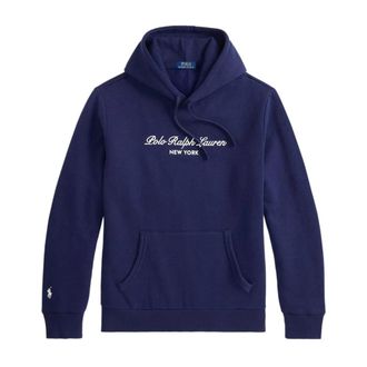 Polo Ralph Lauren New York Embroidered Hoodie - Heren - Sweatshirts & Hoodies - Blauw - Maat: 2XL Katoen