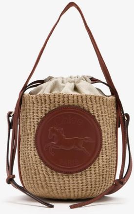 Chlo&eacute; Small Horse Medal Bag Made Of Natural Fibers