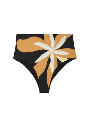 Cala de la Cruz Elisa Floral-print Bikini Briefs - Black - S (UK8-10 / S)